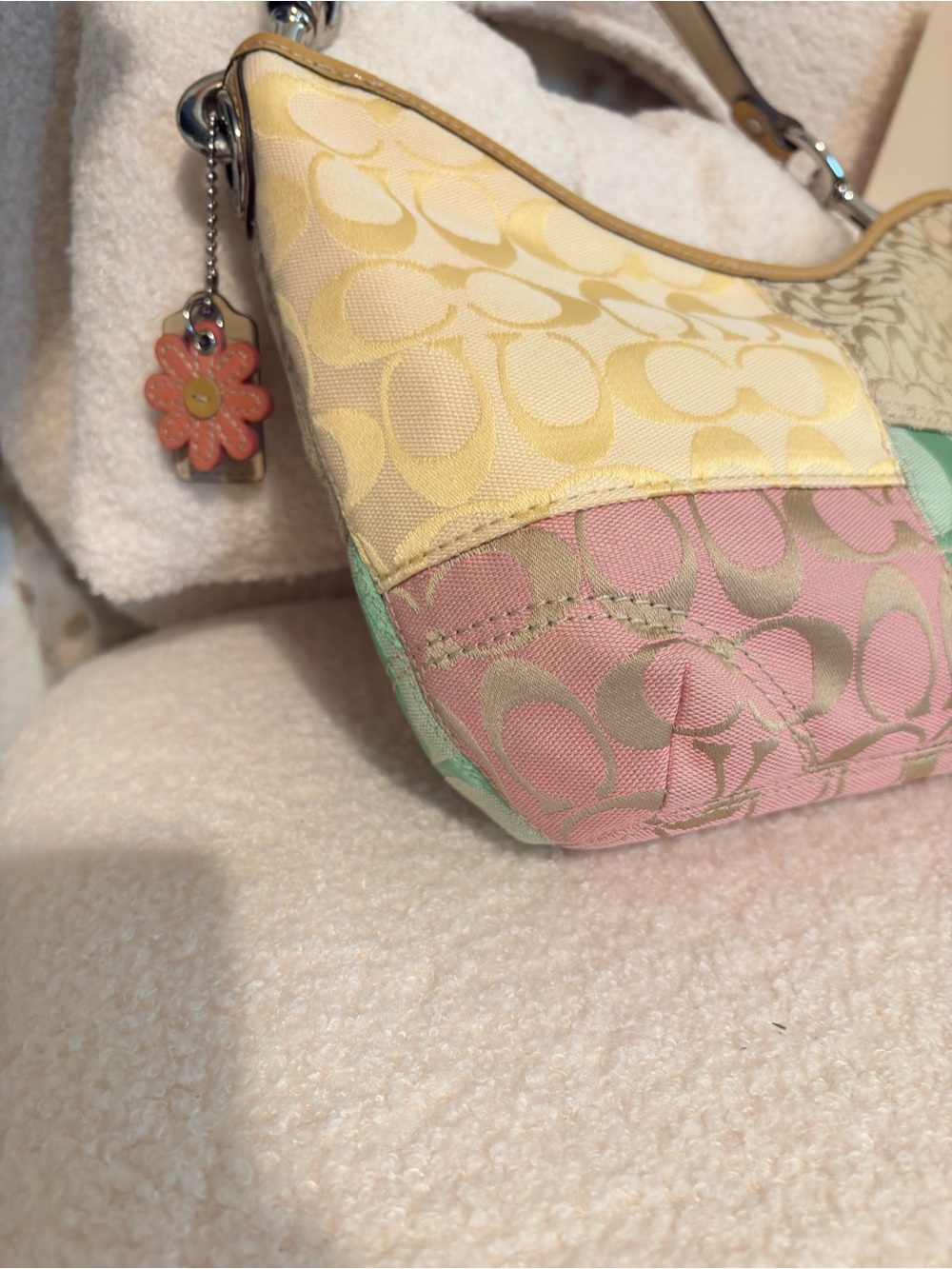 Coach Patchwork Signature Small Hobo Bag in Pastel Multi - Picture 11 of 15